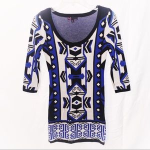 Thick patterned sweater dress